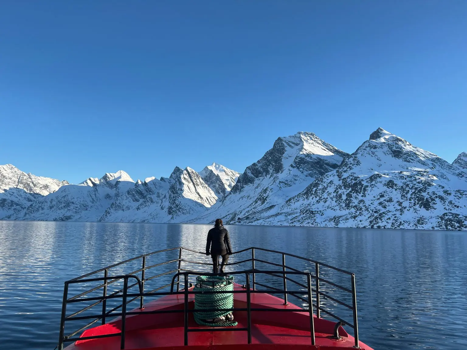 the bow of a ship in Greenland